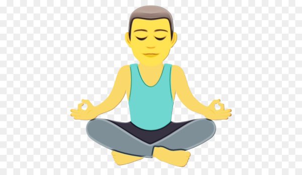 Смайлик в позе лотоса