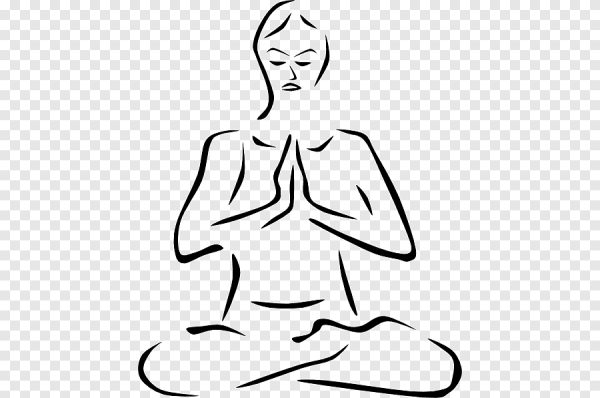 Поза лотоса раскраска
