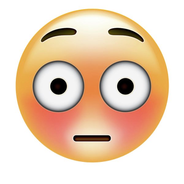 Удивляющееся лицо смайлик