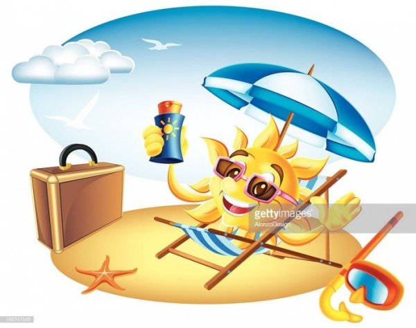 Смайлики про отпуск прикольные