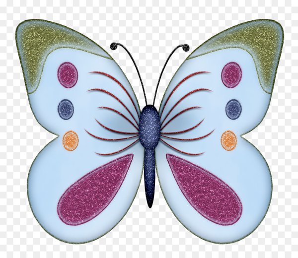 Изображения бабочек, смайликов