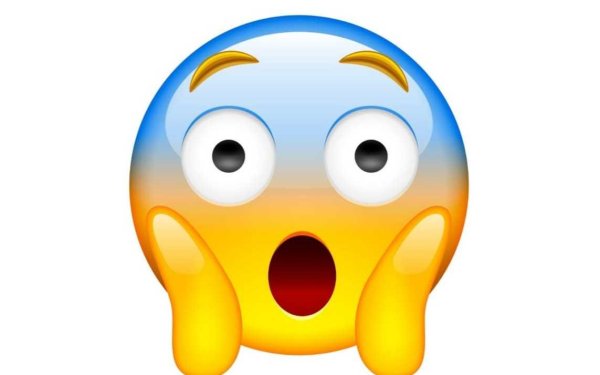 Смайлик удивления и страха