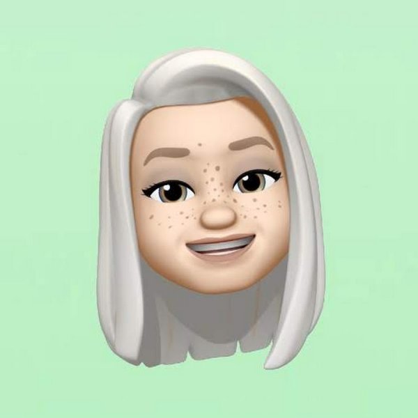 ЭМОДЖИ девочка с белыми волосами