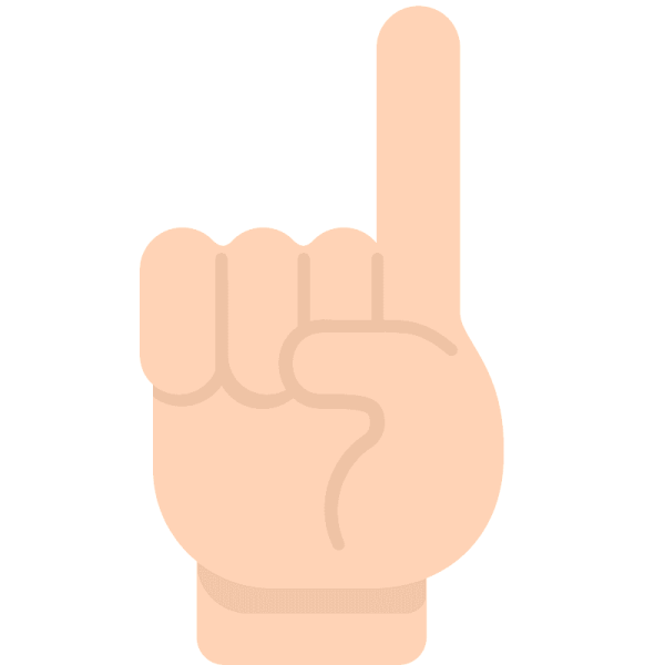 Указательный палец вверх