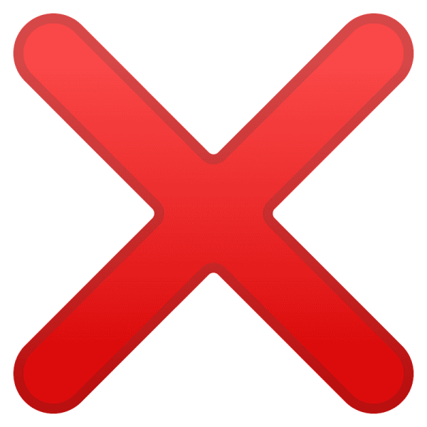 Красный крест запрещено