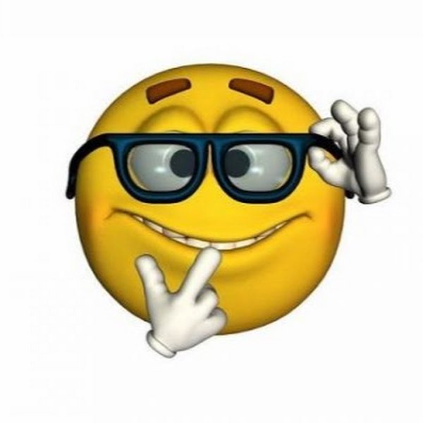 Смайлик умный в очках