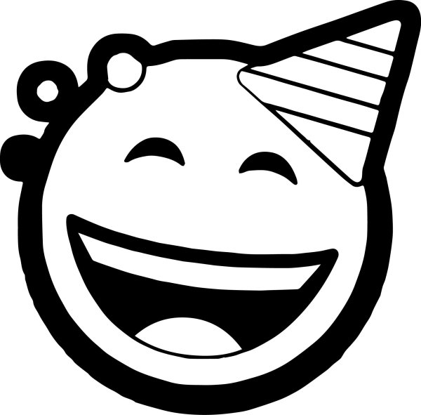 Веселый смайлик раскраска