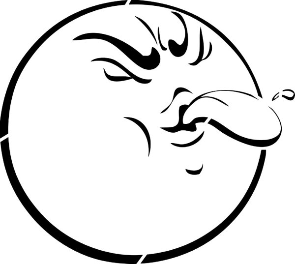 Рожица черно белая