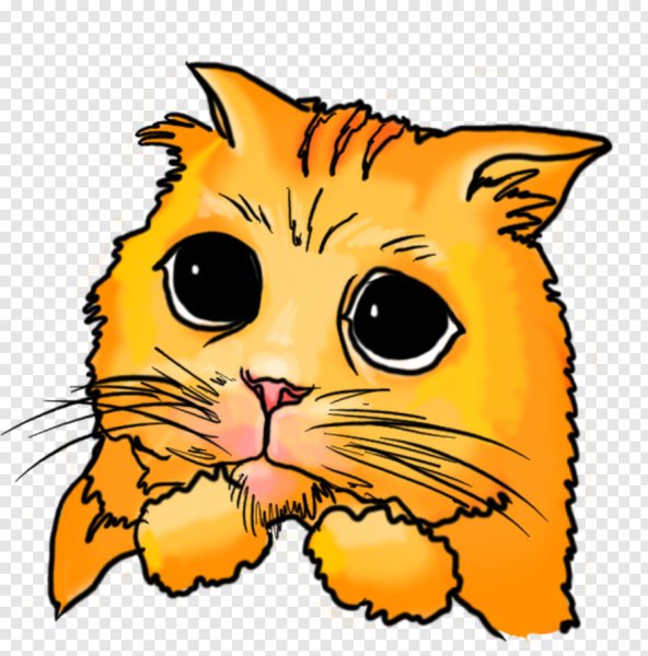 Грустный кот рисунок