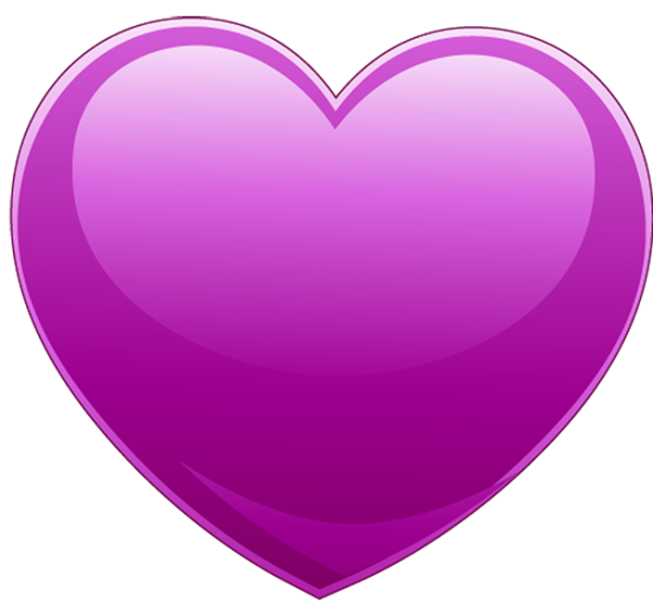 Фиолетовые сердечки для фотошопа