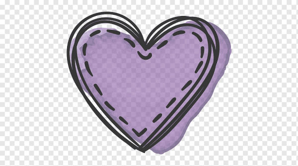 Сердце фиолетовое