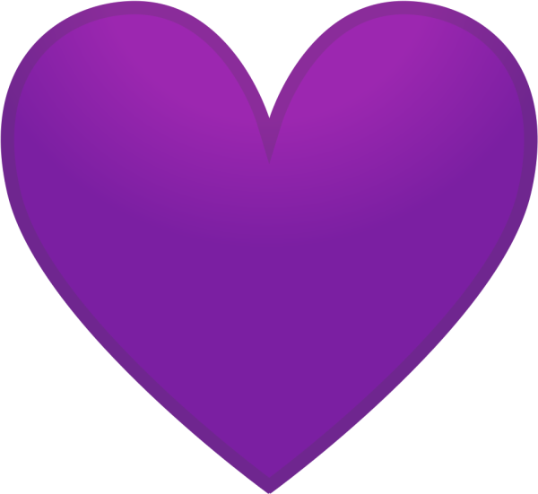 Фиолетовое сердце на белом фоне