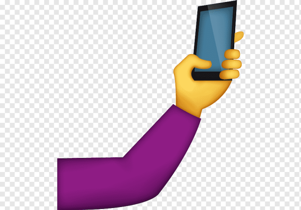 Смайл с телефоном в руках