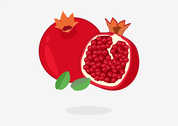 Силуэт граната фрукт