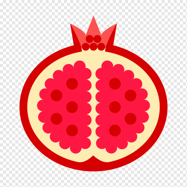 Сочный гранат на белом фоне