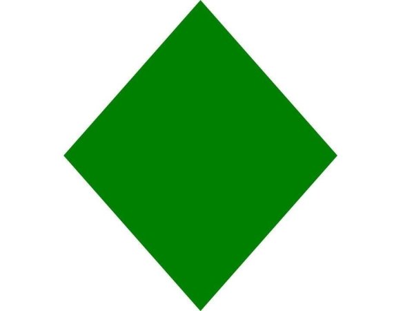 Зеленый ромб