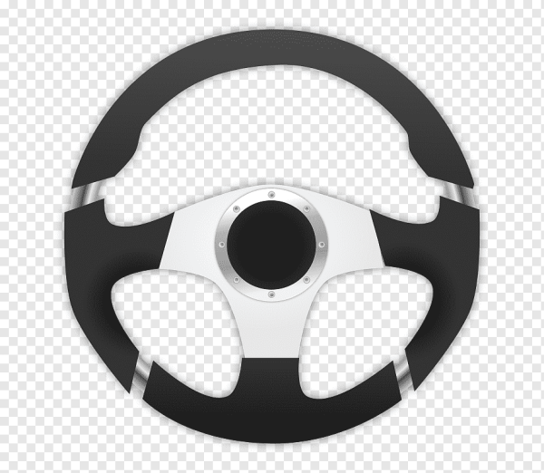 Автомобильный руль сбоку вектор
