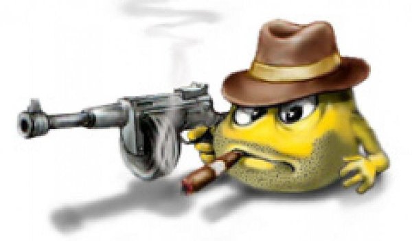 Смайлик с револьвером