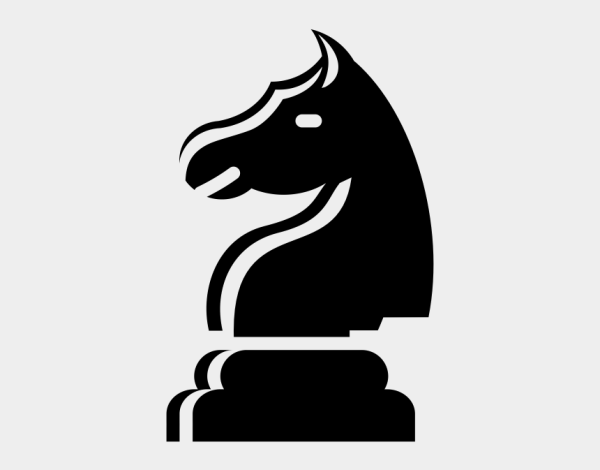 Шахматный конь силуэт