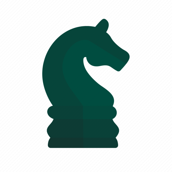 Шахматная фигура конь контур