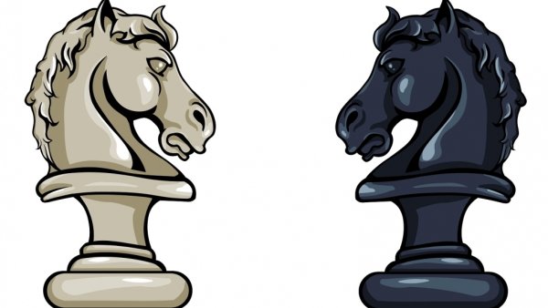Веселый шахматный конь