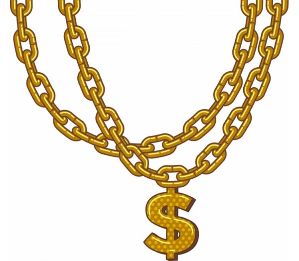 Золотая цепочка с долларом