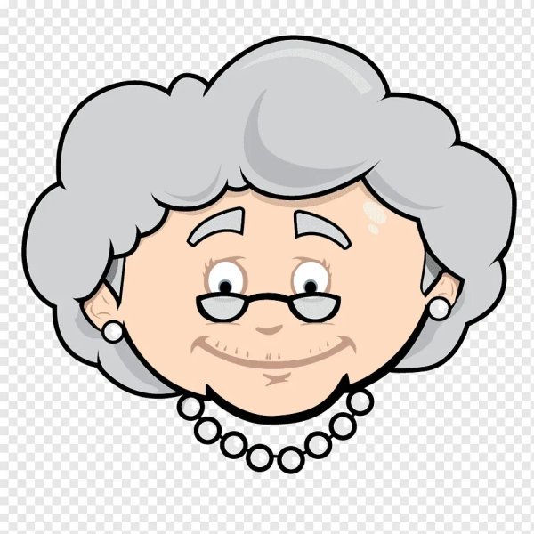 Мультяшное лицо бабушки