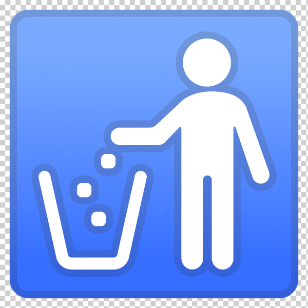 Значок урны для мусора