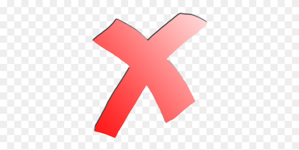 Красный крест на прозрачном фоне