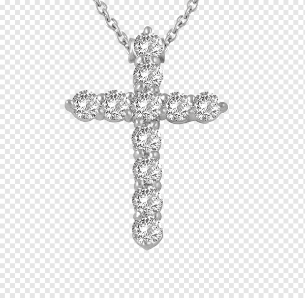 Цепочка с крестиком на прозрачном фоне