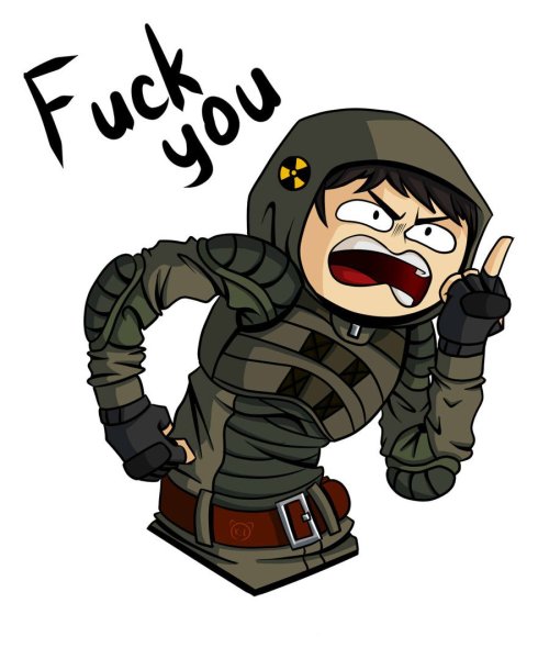 Бандит сталкер нарисованный