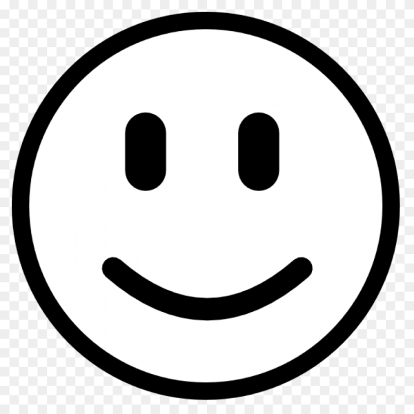 Чёрный смайлик с улыбкой