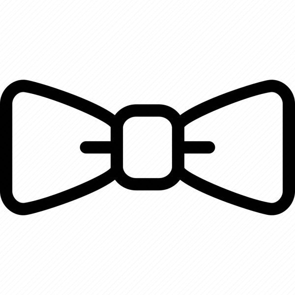 Бабочка мужская контур