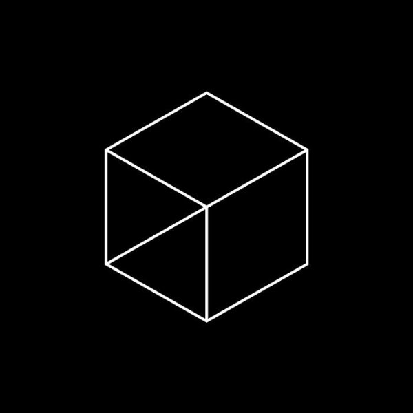 Куб на черном фоне