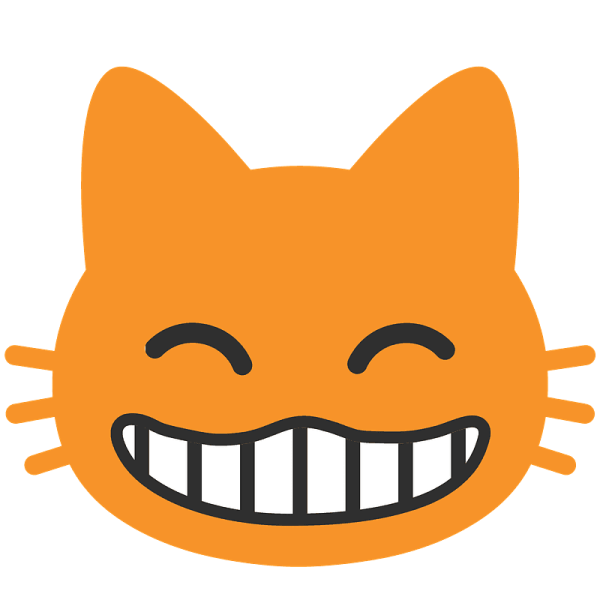 Кот улыбается эмодзи