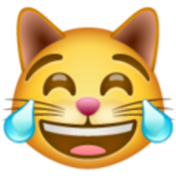 Смеющийся кот смайлик