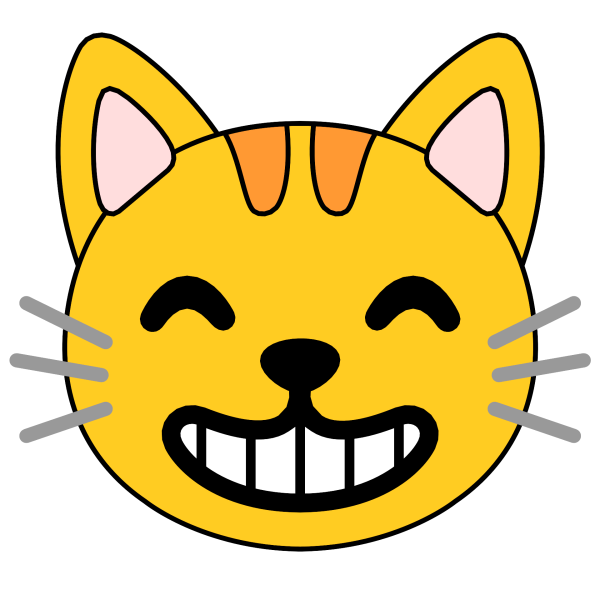 Смеющийся кот смайлик