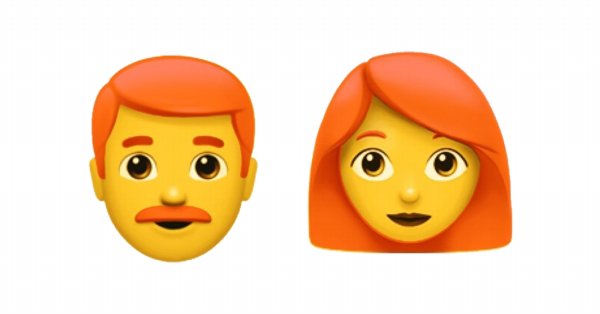 ЭМОДЖИ С рыжими волосами