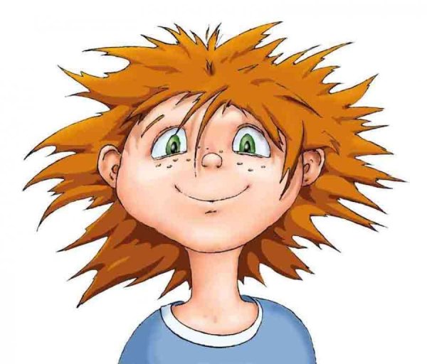 Мальчик с растрепанными волосами