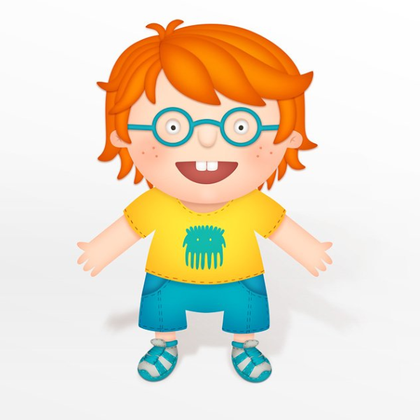 Ребенок в очках рисунок