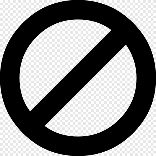 Красный перечеркнутый круг