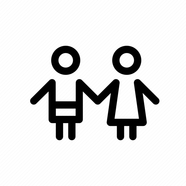 Пиктограмма мальчик и девочка