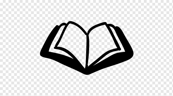 Силуэт раскрытой книги