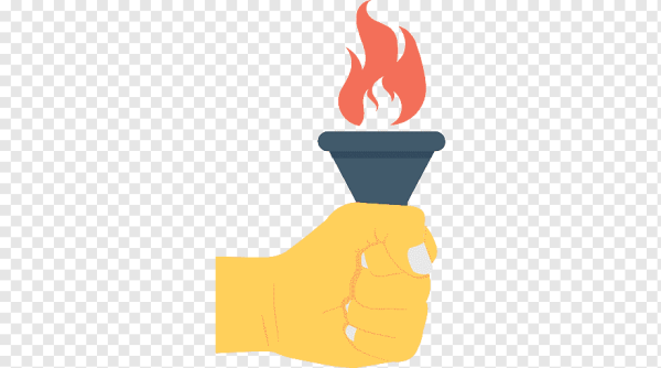 Рука с факелом газа