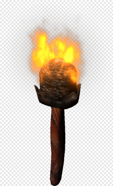 Огонь факела без фона