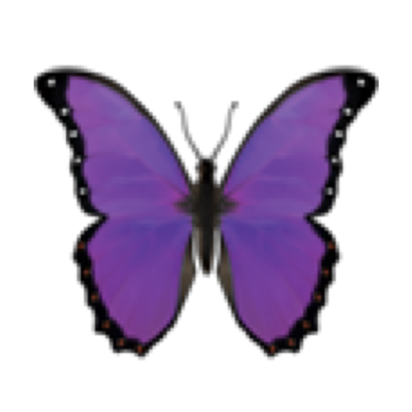 Розовая бабочка эмодзи