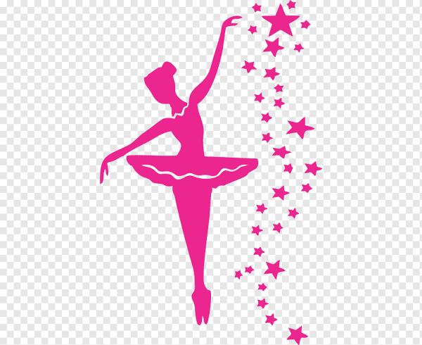 Силуэт балерины на прозрачном фоне