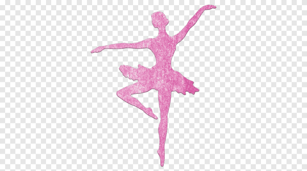 Балерина розовая на прозрачном фоне