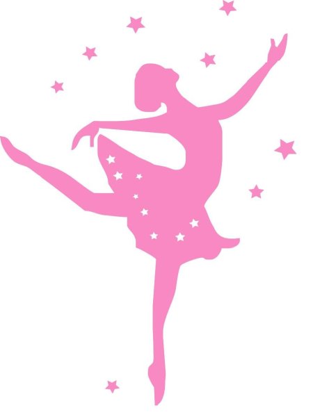 Силуэт балерины на прозрачном фоне