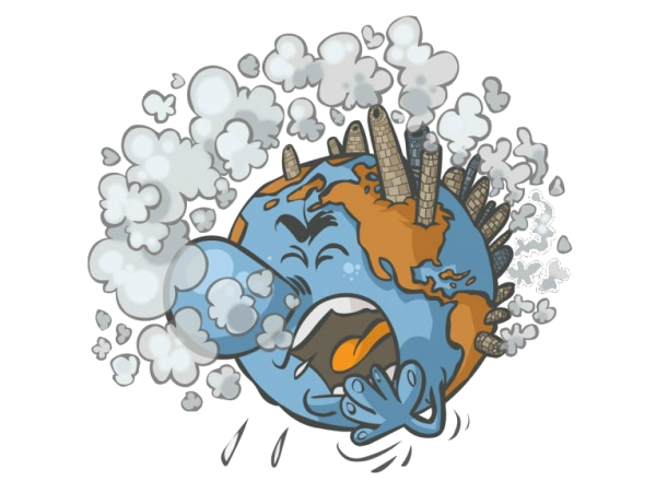 Загрязнения атмосфера на прозрачном фоне